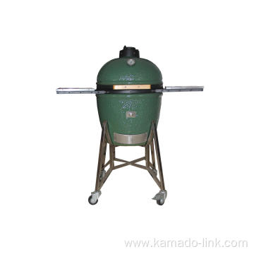 Ceramic Kamado Grill With Stainless Steel Carts